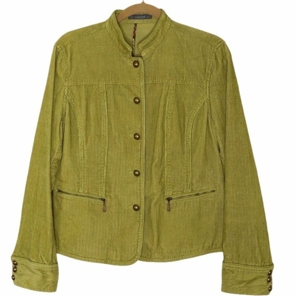 Liz Claiborne Green Corduroy Jacket Large - Picture 1 of 9